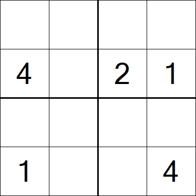 Sudoku 4x4 - Difficile