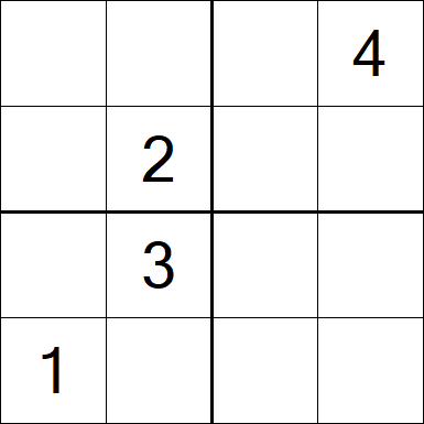 Sudoku 4x4 - Difficile