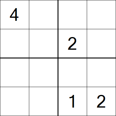 Sudoku 4x4 - Difficile