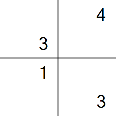Sudoku 4x4 - Difficile