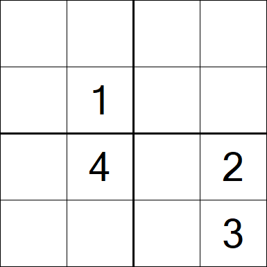 Sudoku 4x4 - Difficile
