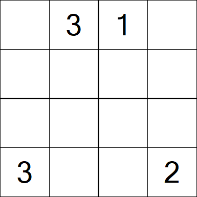 Sudoku 4x4 - Difficile