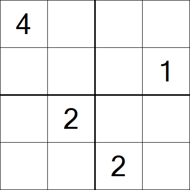 Sudoku 4x4 - Hard
