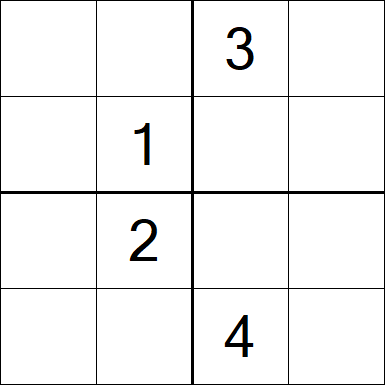Sudoku 4x4 - Difficile