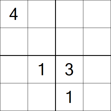 Sudoku 4x4 - Difficile