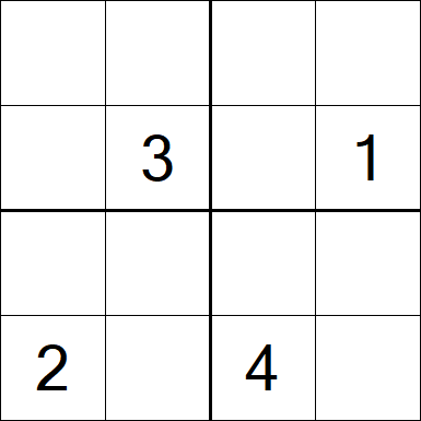 Sudoku 4x4 - Difficile