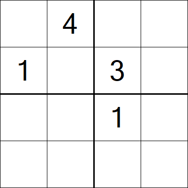 Sudoku 4x4 - Difficile
