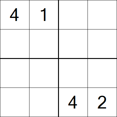 Sudoku 4x4 - Difficile
