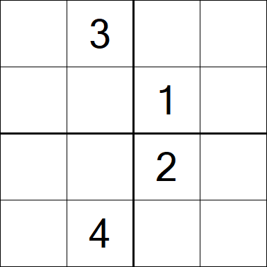 Sudoku 4x4 - Hard