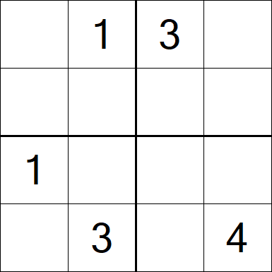 Sudoku 4x4 - Difficile