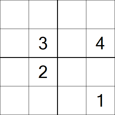 Sudoku 4x4 - Difficile