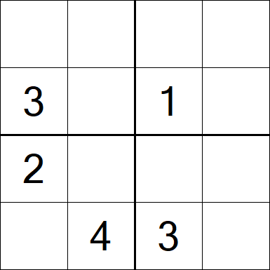 Sudoku 4x4 - Difficile
