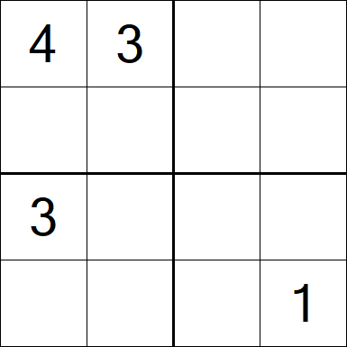 Sudoku 4x4 - Difficile