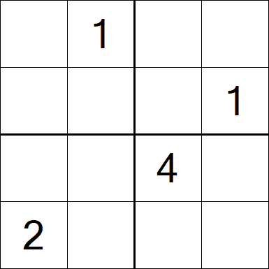 Sudoku 4x4 - Difficile