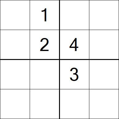 Sudoku 4x4 - Difficile