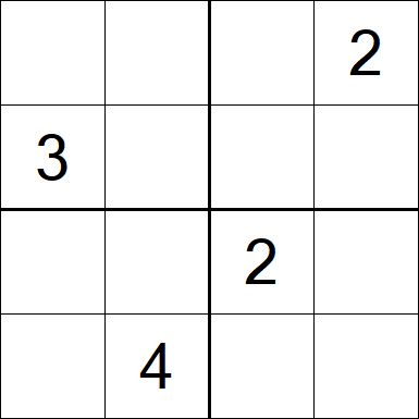 Sudoku 4x4 - Difficile
