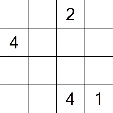 Sudoku 4x4 - Difícil