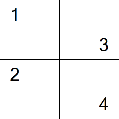 Sudoku 4x4 - Difícil