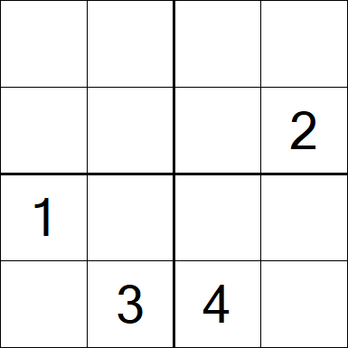 Sudoku 4x4 - Difícil