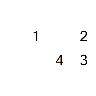Sudoku 4x4 - Schwierig
