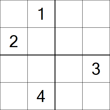 Sudoku 4x4 - Difícil