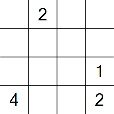 Sudoku 4x4 - Difícil
