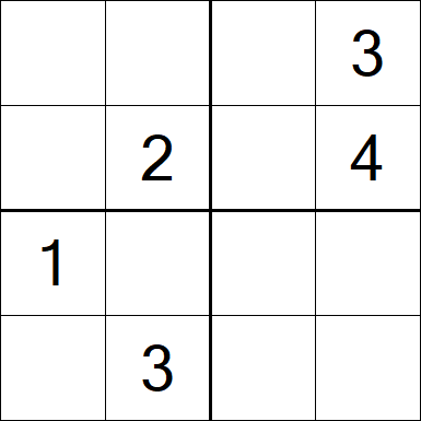 Sudoku 4x4 - Difícil