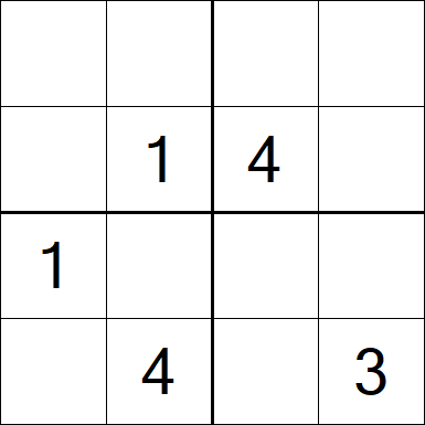 Sudoku 4x4 - Difícil