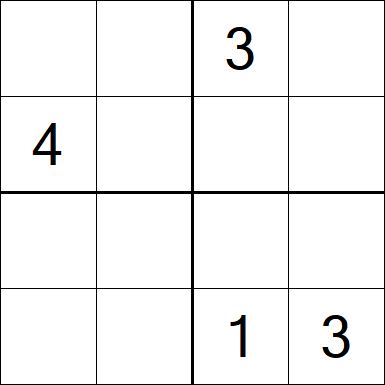 Sudoku 4x4 - Difícil