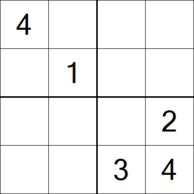 Sudoku 4x4 - Difícil
