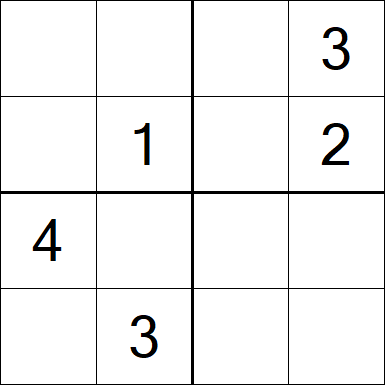 Sudoku 4x4 - Difícil