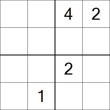 Sudoku 4x4 - Difficile