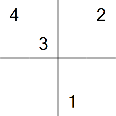 Sudoku 4x4 - Difficile