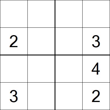 Sudoku 4x4 - Hard