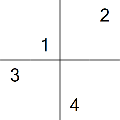 Sudoku 4x4 - Difficile