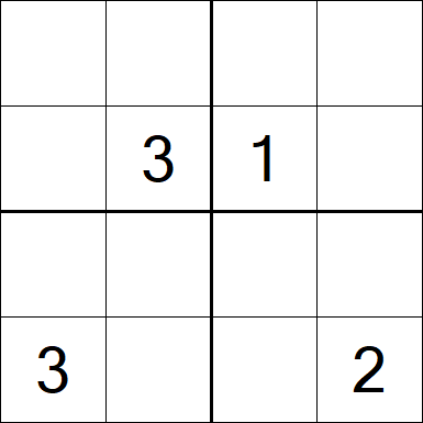 Sudoku 4x4 - Difficile