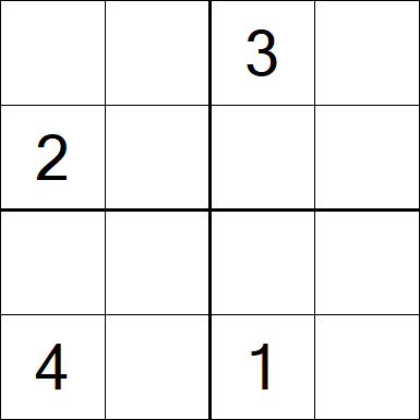 Sudoku 4x4 - Difficile