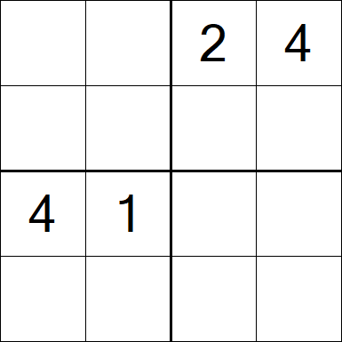 Sudoku 4x4 - Difficile