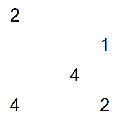Sudoku 4x4 - Difficile
