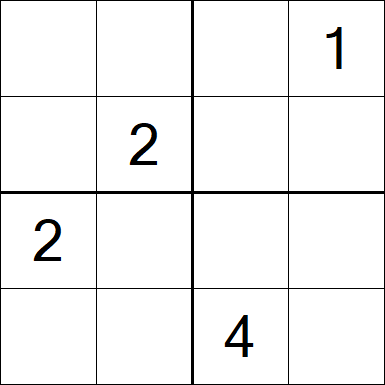 Sudoku 4x4 - Difficile