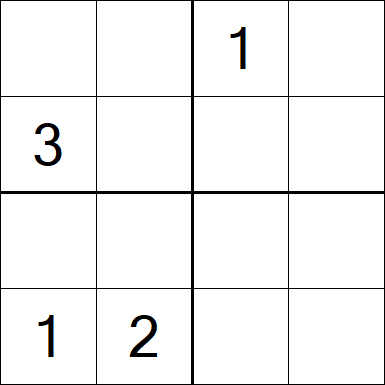 Sudoku 4x4 - Difficile