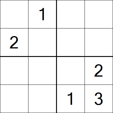 Sudoku 4x4 - Difficile