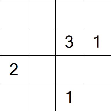 Sudoku 4x4 - Hard