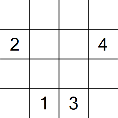 Sudoku 4x4 - Difficile