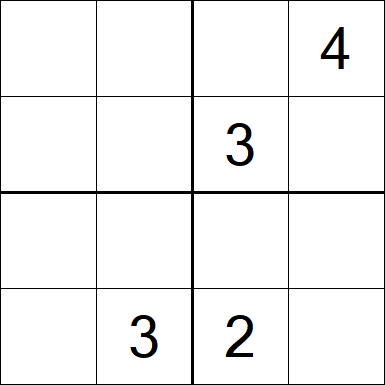 Sudoku 4x4 - Difficile