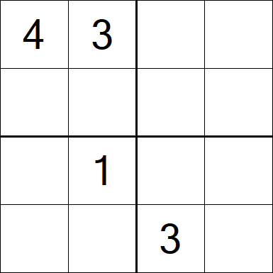 Sudoku 4x4 - Difficile
