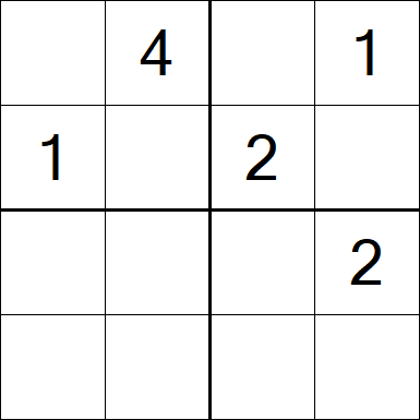 Sudoku 4x4 - Difficile