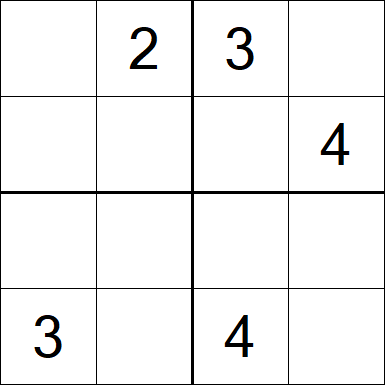 Sudoku 4x4 - Difficile