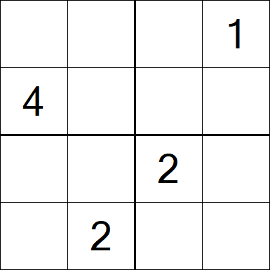 Sudoku 4x4 - Difficile