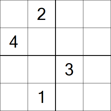 Sudoku 4x4 - Difficile